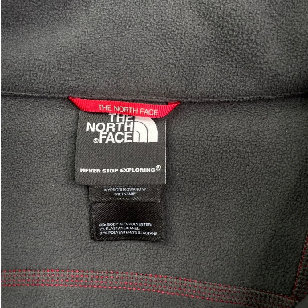 The North Face Pullover Men's M Red Grey FlashDry 1/4 Zip